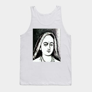 Adi Shankara Black And White Portrait | Adi Shankara Artwork 3 Tank Top